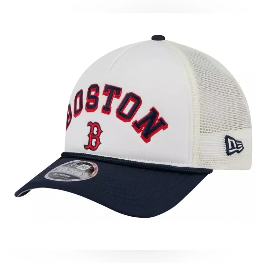 New Era Boston Red Sox White Arch Glitz 9Forty Adult Hat
